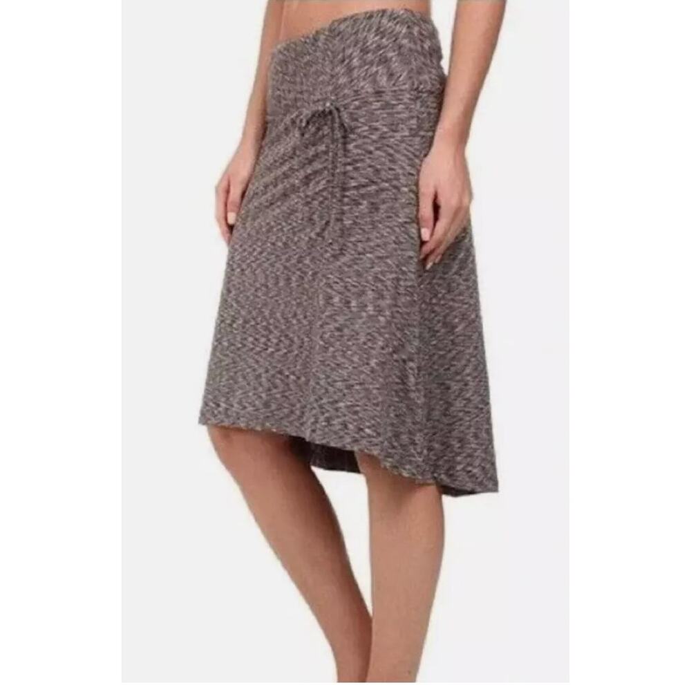 The North Face Gray Heathered Knit Skirt, Womens Large, Soft Cottagecore Comfort